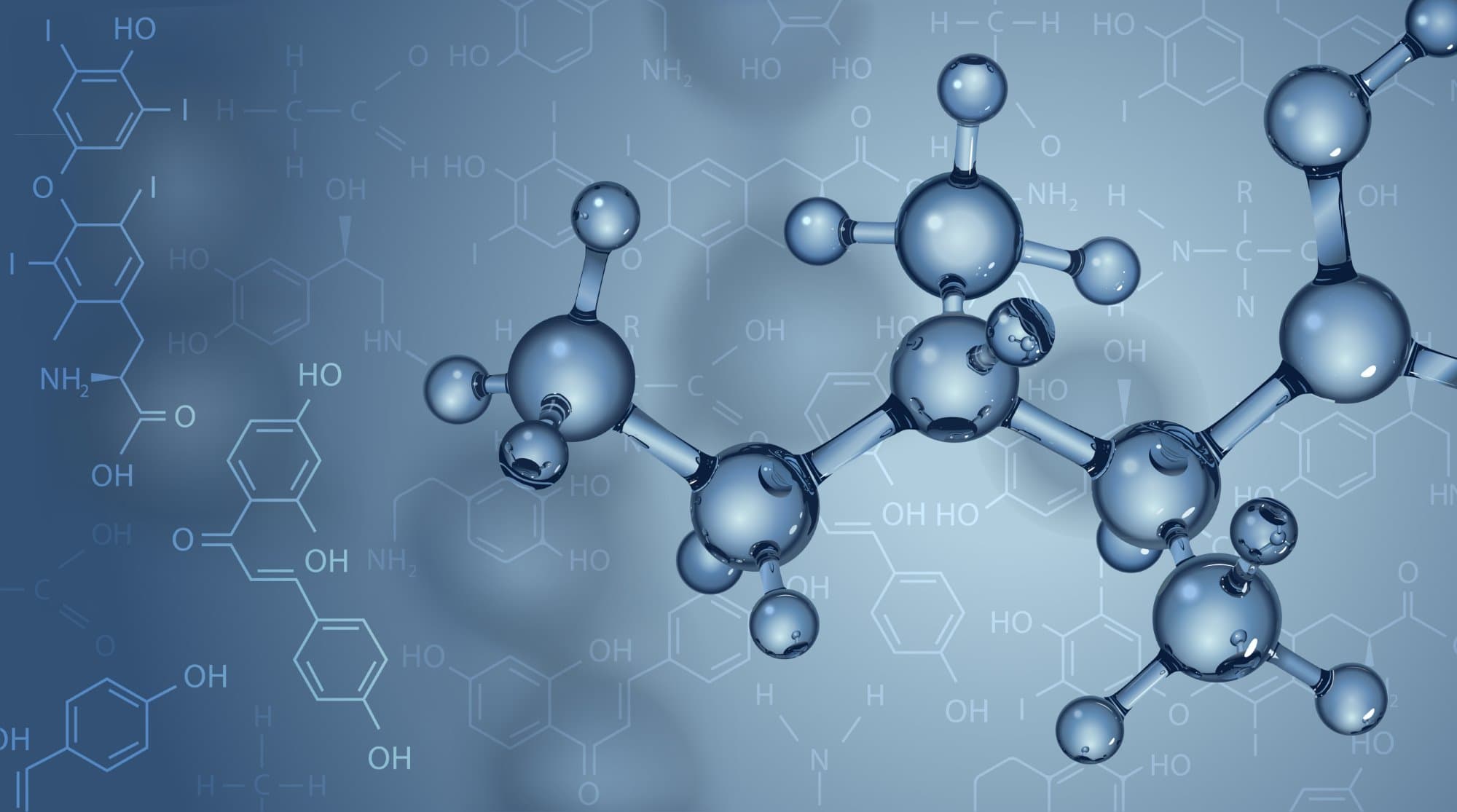 Background with molecules